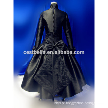 Luva longa vestido de casamento arabe árabe vestido de casamento muçulmano hijab